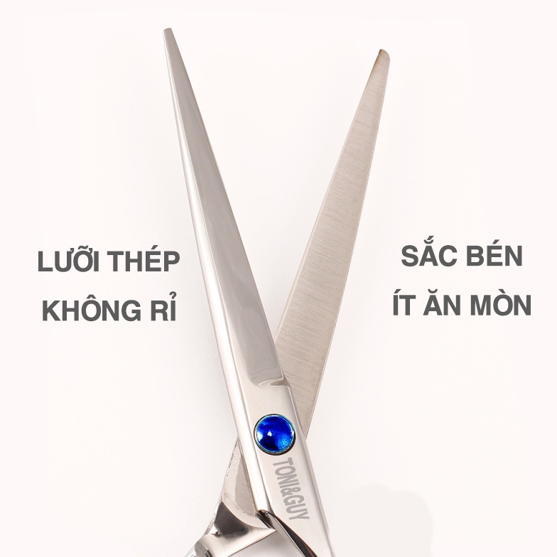 Kéo cắt tóc TONY&amp;GUY lưỡi thép không rỉ, siêu sắc bén, cắt tóc salon chuyên nghiệp, gia đình và trẻ nhỏ, Giadungbpm