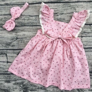 vải thô hoa nhí hồng