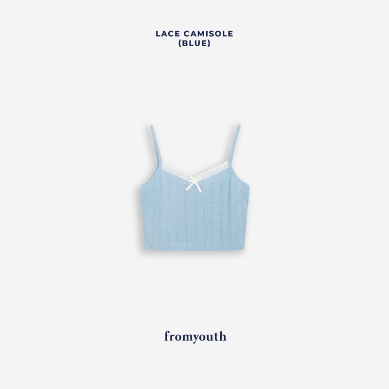 Fromyouth - Áo hai dây phối ren Lace Camisole