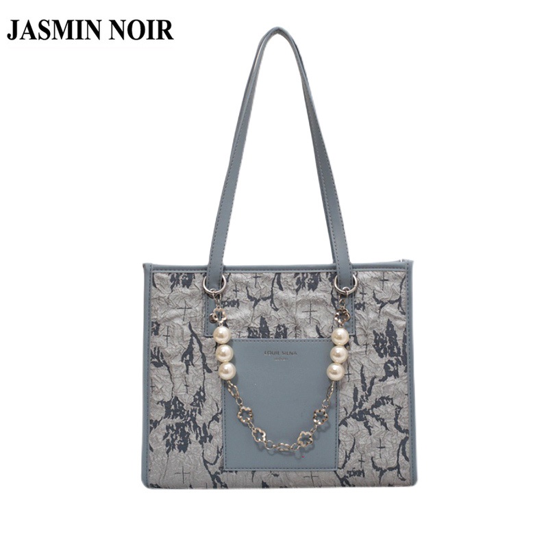 Túi xách JASMIN NOIR vải canvas họa tiết hoa xinh xắn cho nữ