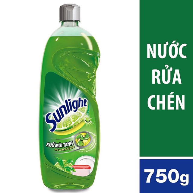 Nước Rửa Chén Sunlight Chai 750ml Hương Trà Xanh