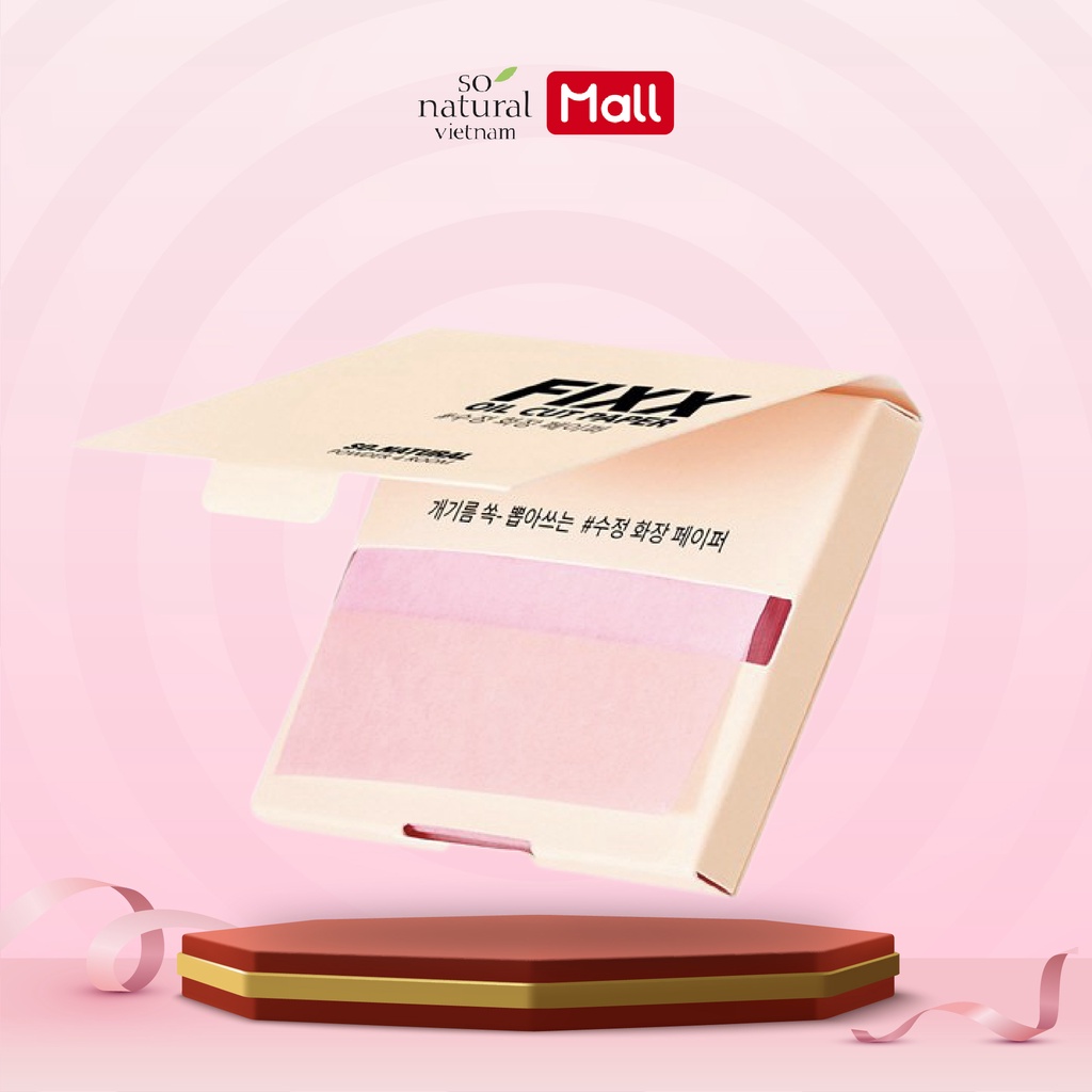 Giấy Thấm Dầu Chống Bã Nhờn Cho Da Mặt Hộp 70 Miếng Chính Hãng So Natural Việt Nam