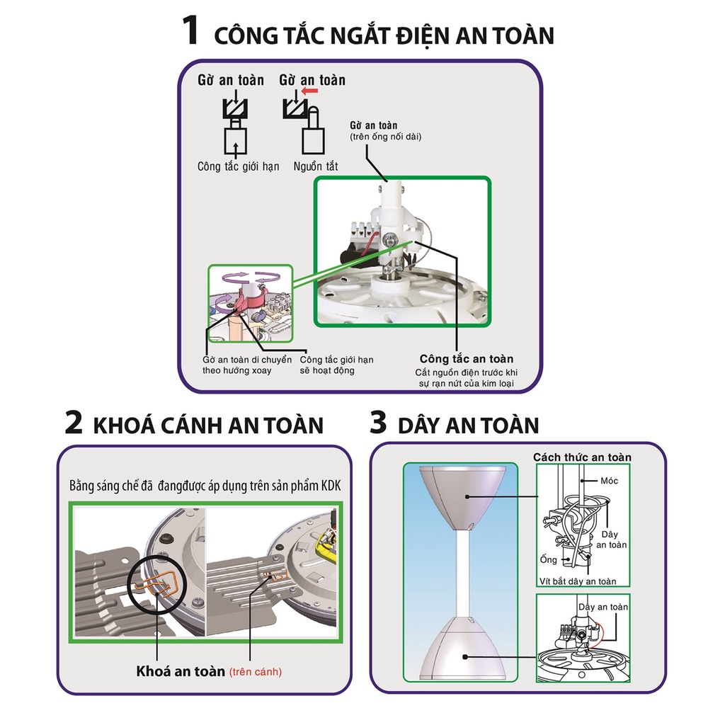 Quạt Trần 4 Cánh KDK M56PR - Hàng Chính Hãng -