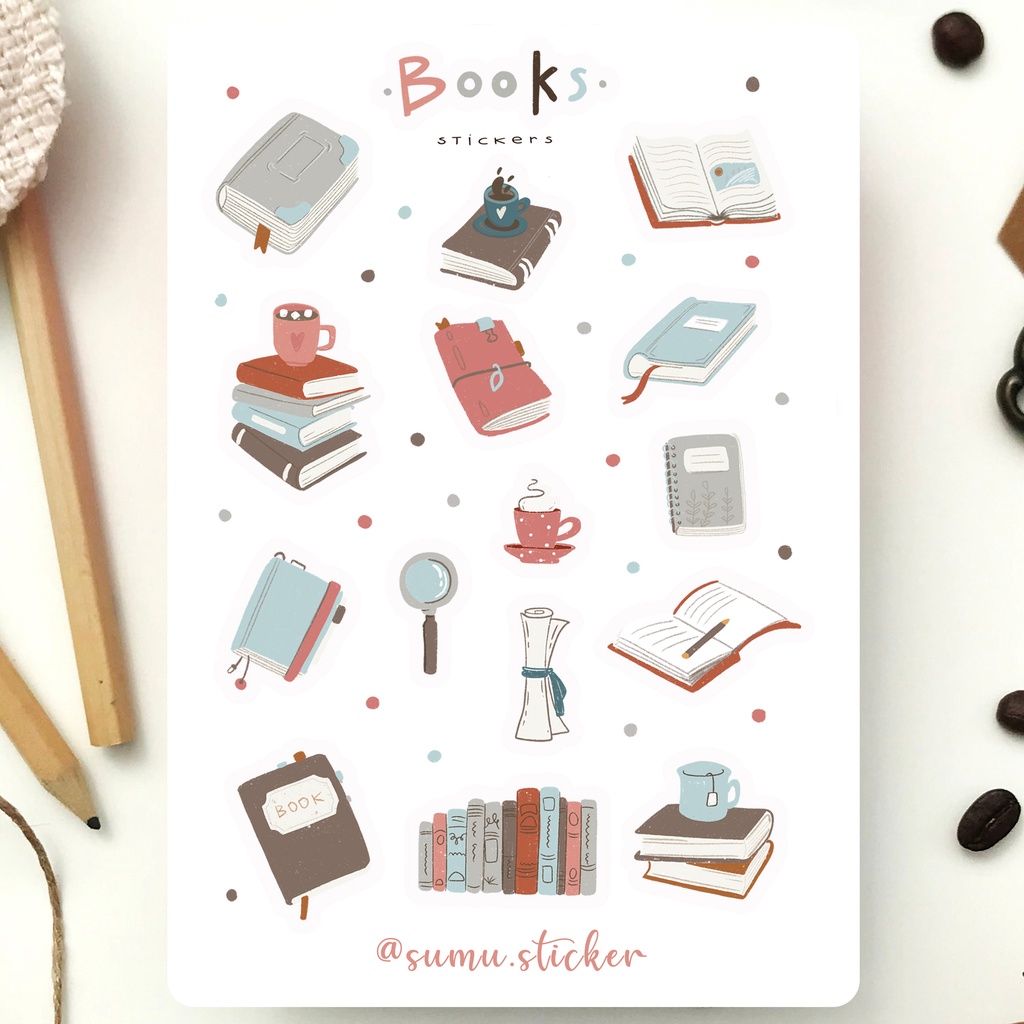 Sticker Trang Trí Sổ - Chủ Đề Trường Học - BOOK STICKER PACK - Sổ Đựng Card - Trang Trí LOMO - Trang Trí TOPLOADER