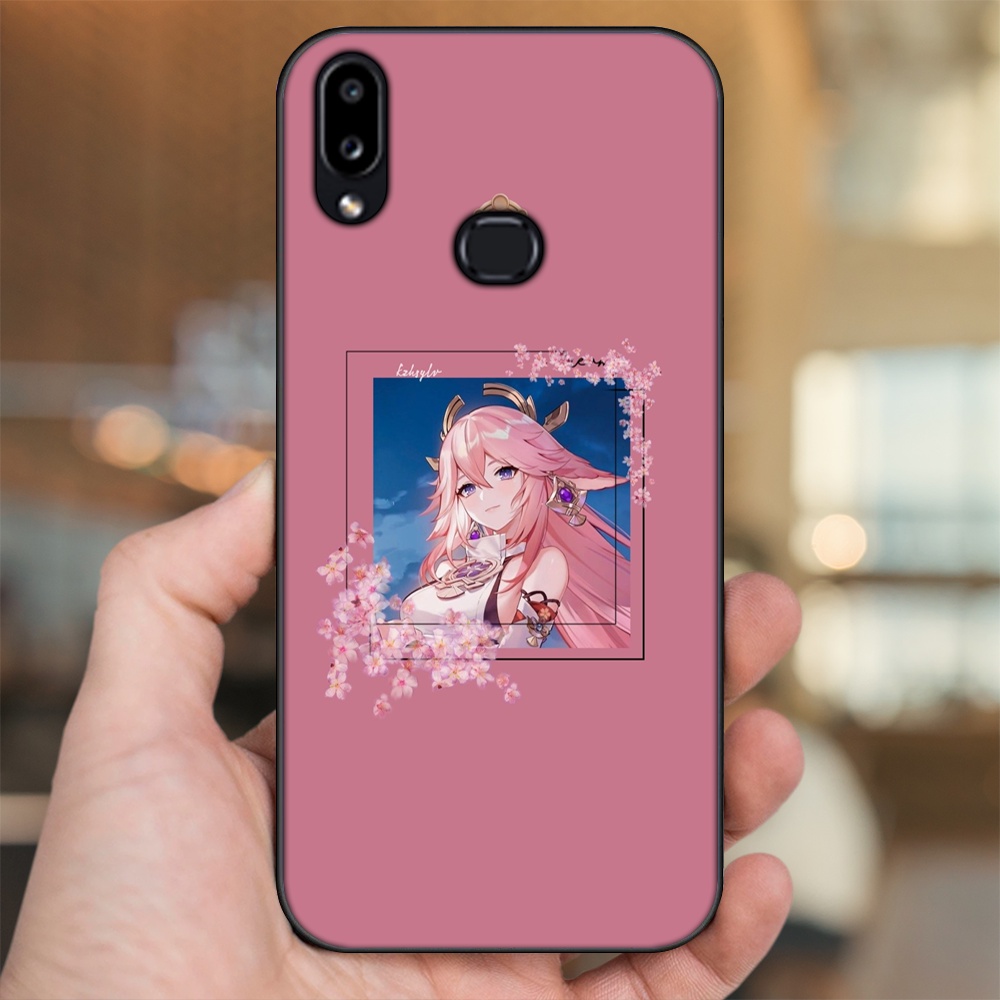 Ốp lưng Samsung A10S viền đen in hình Yae Miko Genshin Impact