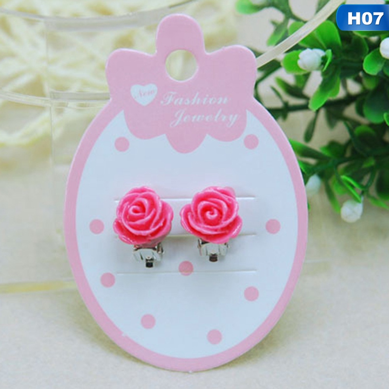 Tmdbyx 1 Đôi Bông Tai Không Cần Xỏ Lỗ Đính Đá Dễ Thương Cho Bé Gái