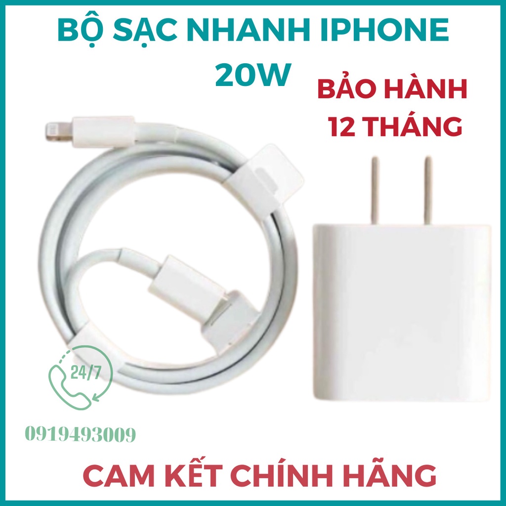 Củ Sạc IPsạc Nhanh 20W cho IP11/12/13 các dòng CAM KẾT 100% BH 12 THÁNG