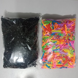 bịch 1kg chun buộc tóc bản to 4mm, bản nhỏ 2mm, dây thun buộc tóc