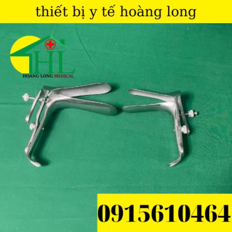 Mỏ vịt âm đạo inox loại 1 vít, 2 vít cỡ tiểu, cỡ trung dùng trong khám phụ khoa