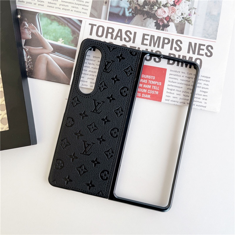 Ốp Điện Thoại Da PU Họa Tiết LV Thời Trang Sang Trọng Cho Samsung Galaxy Z Fold 3 Samsung Galaxy Z Fold 2