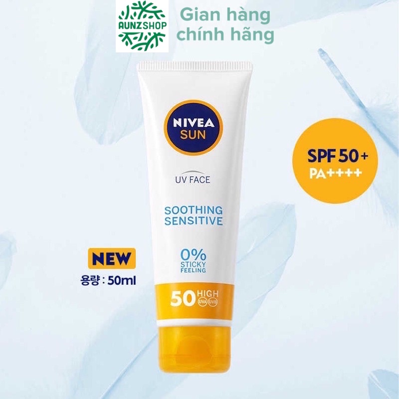 Kem chống nắng Nivea soothing sensitive SPF50+ PA++++ 50ml