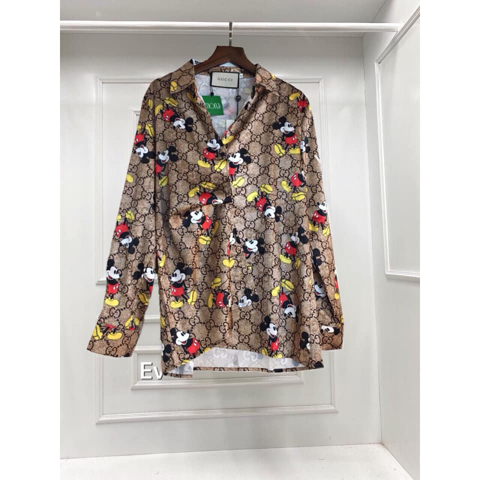 áo sơ mi lụa mickey sang chảnh xinh xắn