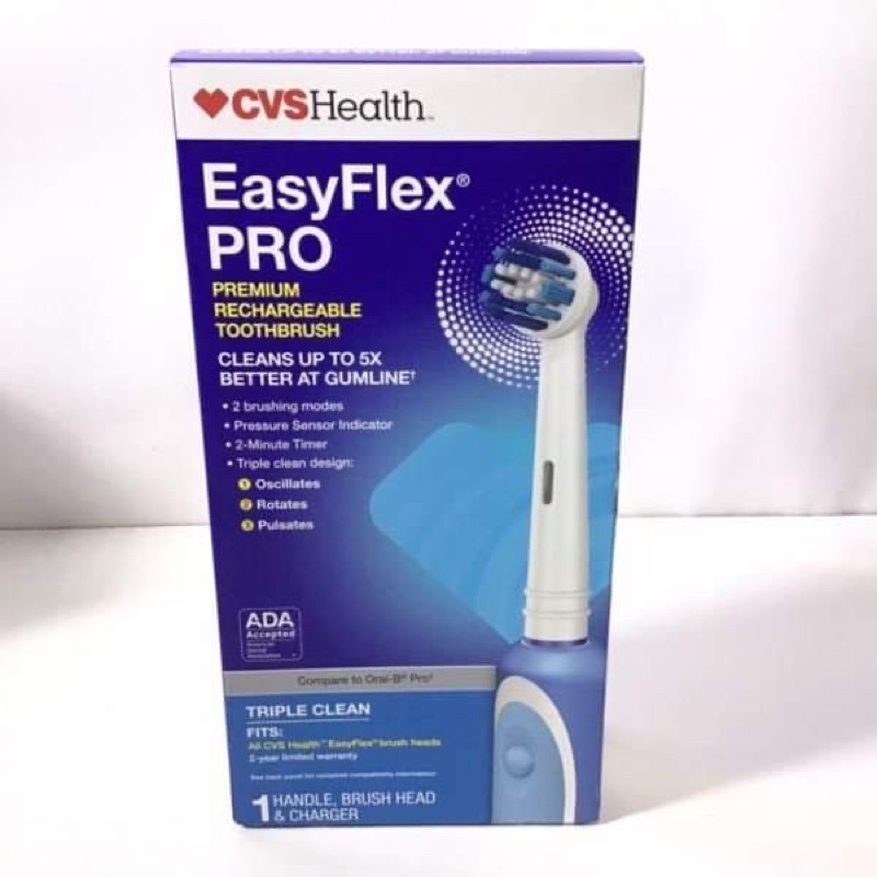Bàn chải điện CVS Health Easyflex Pro Premium Rechargeable