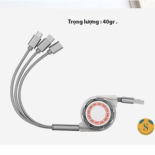 Cáp Sạc 3 Đầu đa năng 3in1