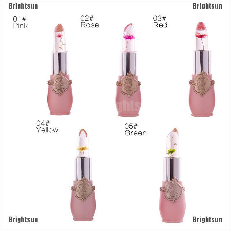 (hàng Mới Về) Son Môi Thạch Dưỡng Ẩm Lâu Trôi Thiết Kế Hình Bông Hoa Sáng Tạo