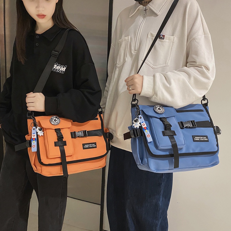 Balo đeo chéo PRETTYZYS kích thước lớn phong cách ulzzang thời trang 2o21 cho học sinh