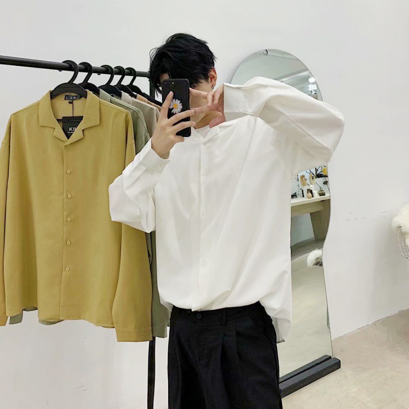 Áo sơ mi nam tay dài tay cổ bẻ thời trang Hàn Quốc | BigBuy360 - bigbuy360.vn