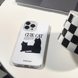 Ốp Điện Thoại Cứng Họa Tiết Mèo Đen Dễ Thương Cho IPhone 14 14Pro 14Plus 14ProMax