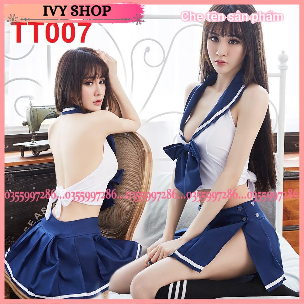 Bộ ngủ cosplay nữ sinh nhật bản sexy cổ  nơ hở lưng TT007 - Ivyshop Official | BigBuy360 - bigbuy360.vn