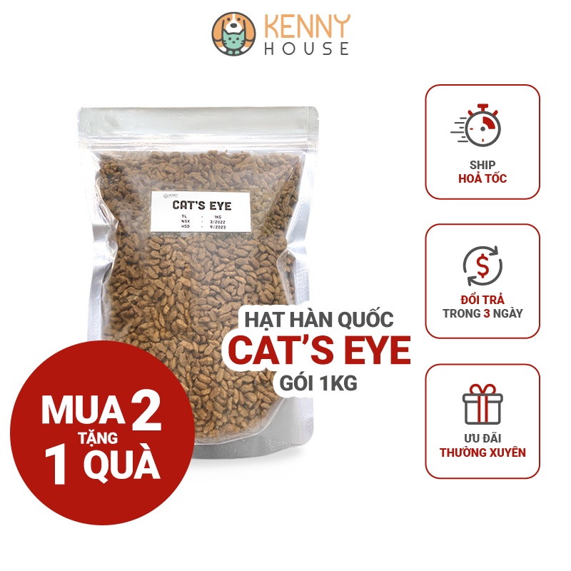 [Gói 1kg] Thức ăn cho mèo - Hạt Cateye nhập khẩu Hàn Quốc gói 1kg