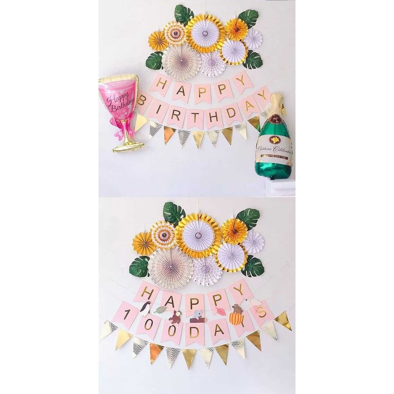 Dây Cờ Treo Màu Vàng/Bạc Với Dây Treo Thiết Kế zigzag Dùng Trang Trí Tiệc