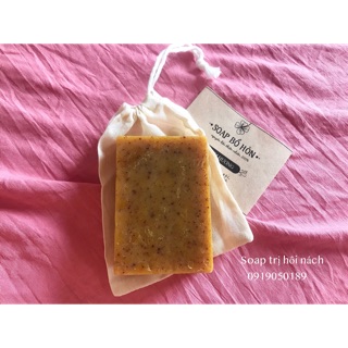 Xà bông bồ hòn khử mùi hôi nách handmade tặng túi vải đựng ( sản phẩm đã được kiểm định)
