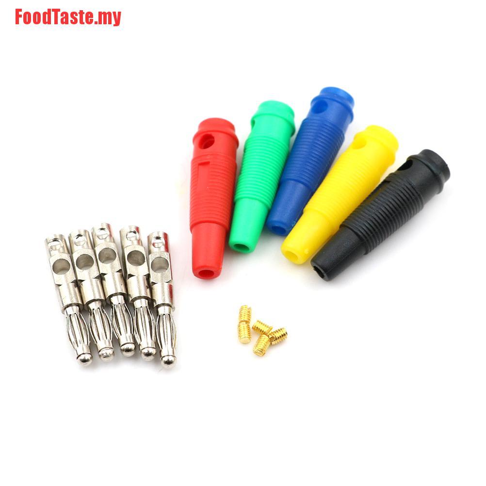 Set 5 Đầu Cắm Bắp Chuối 4mm Mạ Vàng Chất Lượng Cao