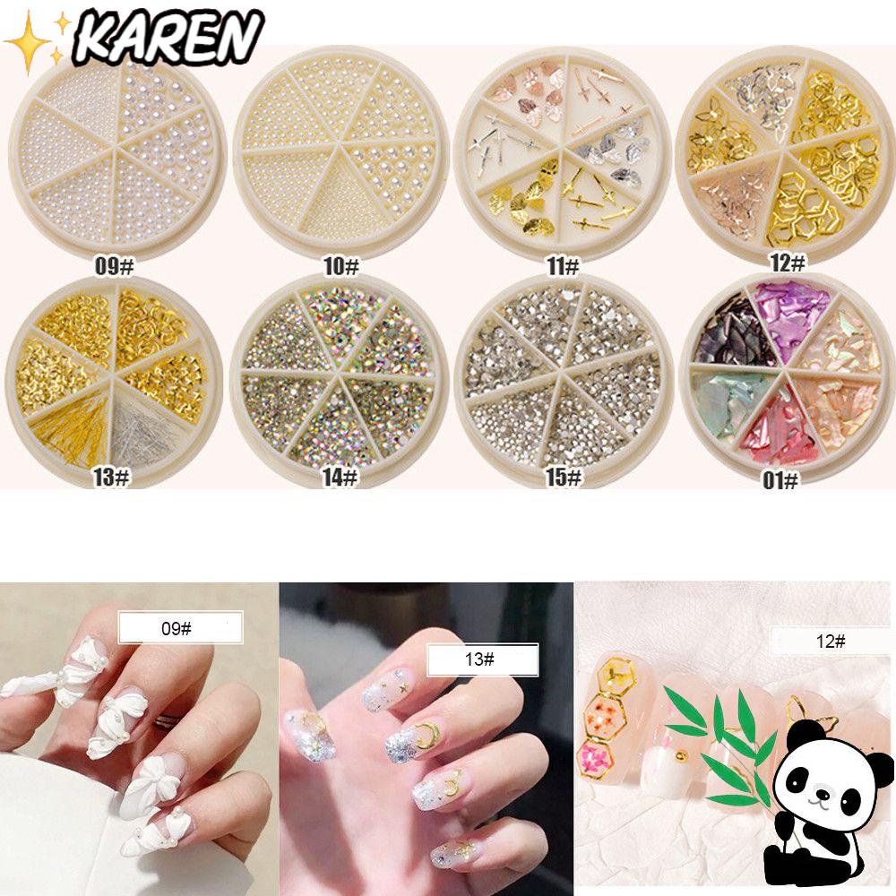 Phụ Kiện Trang Trí Móng Tay Hình Bướm Và Ngọc Trai DIY Charms