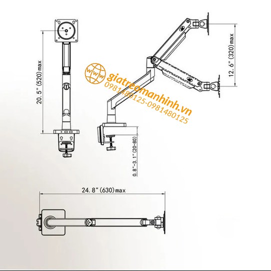 Giá Treo Màn Hình NB-G40 - Hỗ Trợ Treo Màn 22-40 Inch - Tải Trọng 15Kg / Model Mới 2022