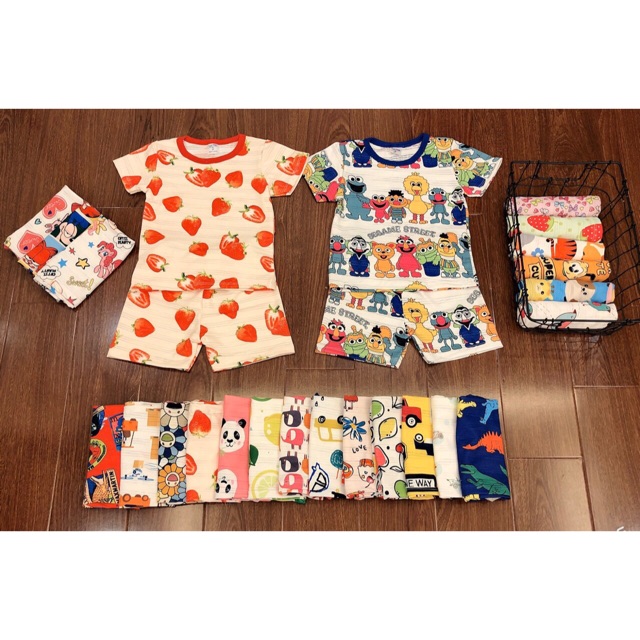Bộ cotton giấy thái bé trai bé gái( size 2-6 tuổi)