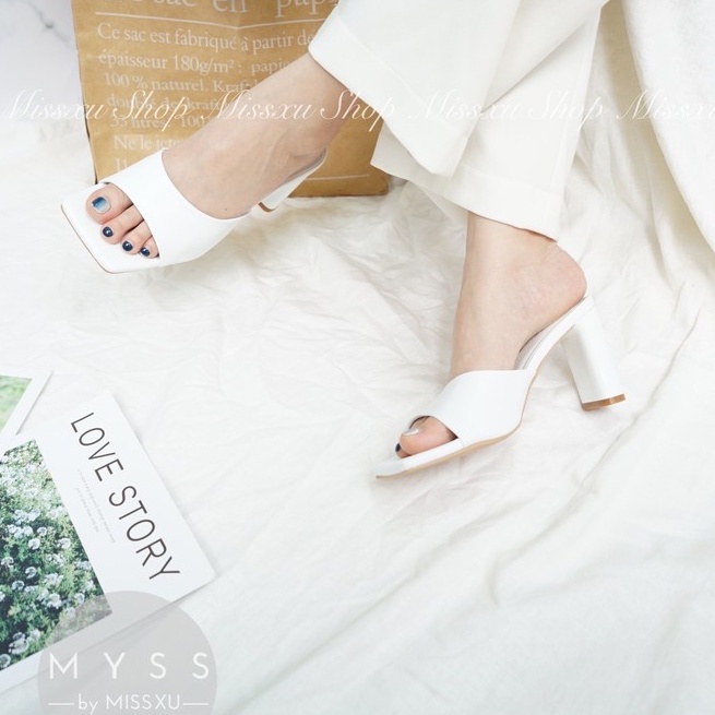 Giày sục nữ mũi vuông gót dẹp 7cm thời trang MYSS - SU73