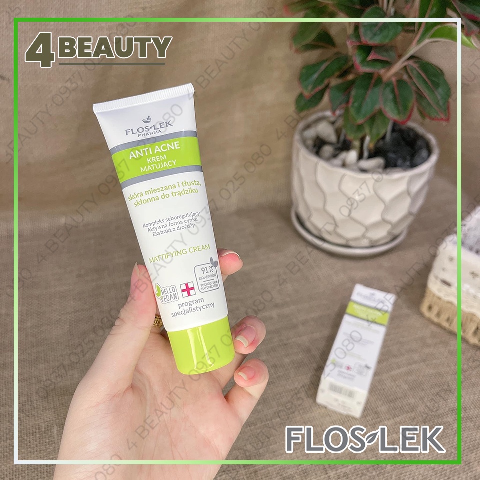 Kem Dưỡng Ẩm Và Kiểm Soát Dầu Floslek Anti Acne Mattifying Cream