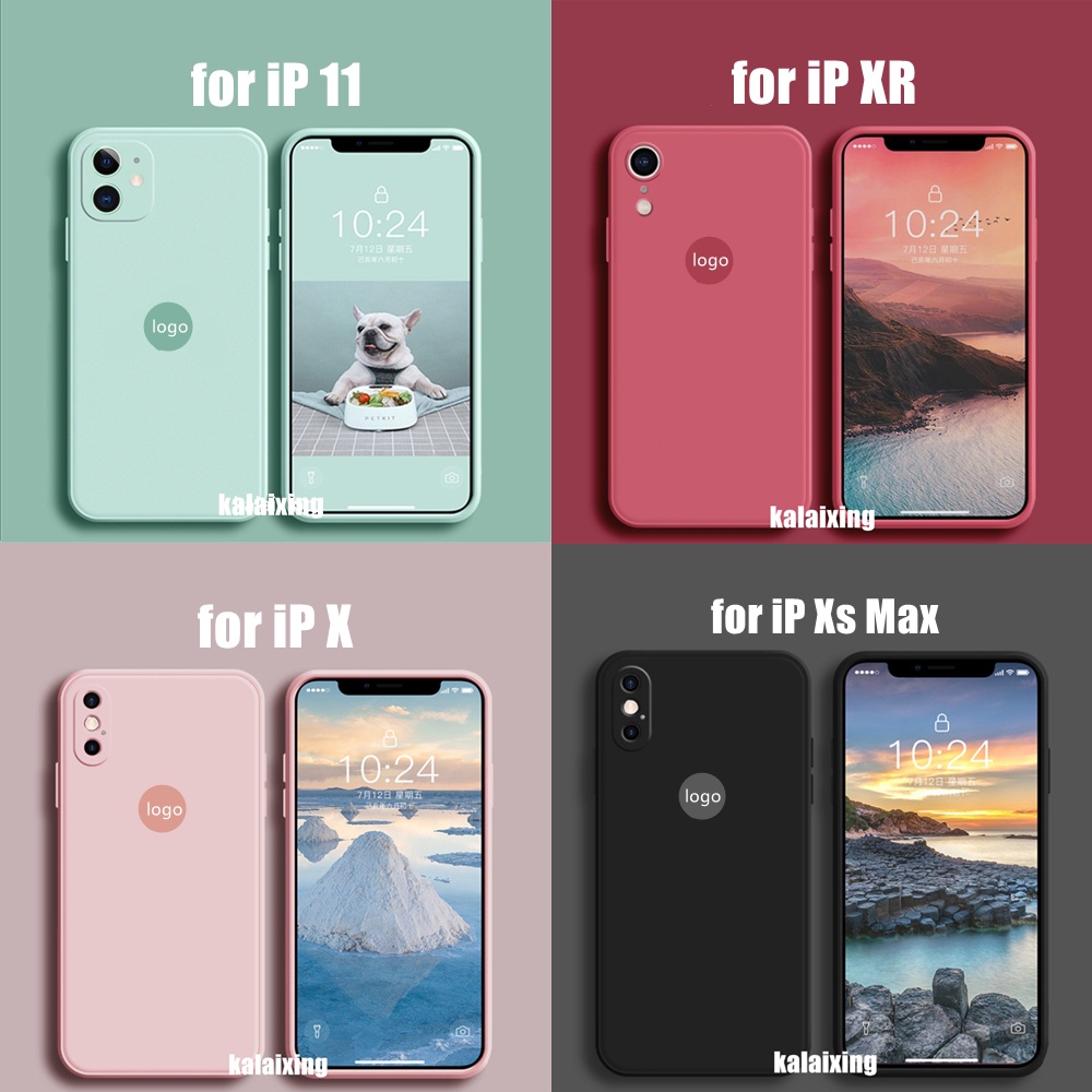 Straight Edge ốp for iPhone X XR Xs Max 7 Plus 8Plus 7+ 8+ silicon mềm hình dáng độc đáo