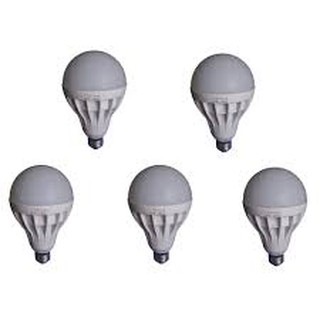 Combo 5 bóng led bulb vỏ nhựa 5W ánh sáng trắng, vàng giá siêu rẻ