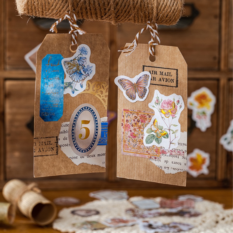 Set 40 Sticker Viên Đạn Mạ Vàng Dùng Trang Trí Sổ Tay DIY