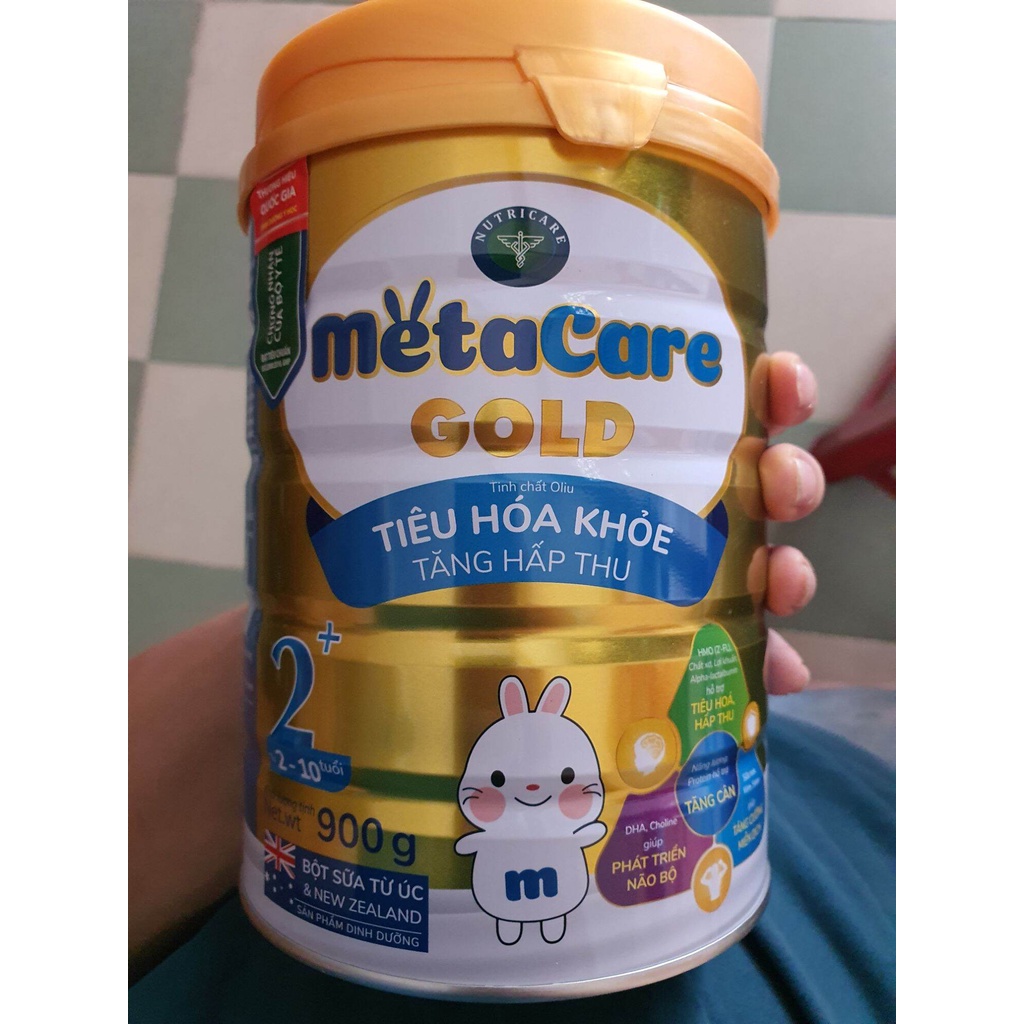 [MẪU MỚI] Sữa bột Metacare Gold số 0+, 1+, 2+ Lon 900g Date 2023 - Riobaby