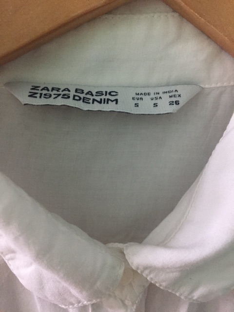 Sơ mi trắng Zara size S