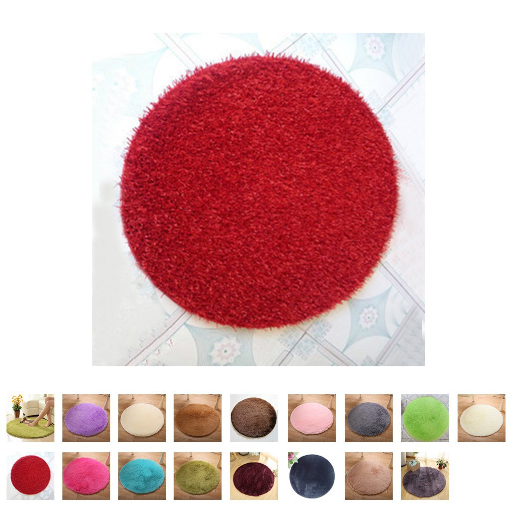 Thảm lông lót sàn hình tròn