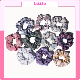 Dây Buộc Vải Tóc Kẻ Caro Scrunchies, Dây Cột Tóc Vải Kẻ Caro Phong Cách Hàn Quốc