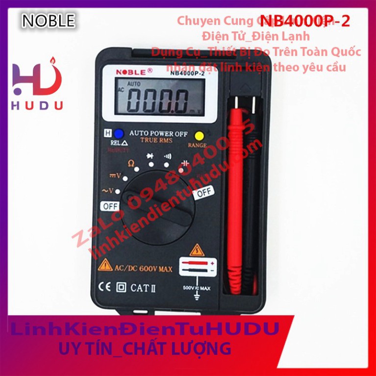 Đồng hồ đo vạn năng Noble NB 4000P tự động chuyển thang đo,đo điện trở, điện áp, dòng AC, DC, Tụ điện