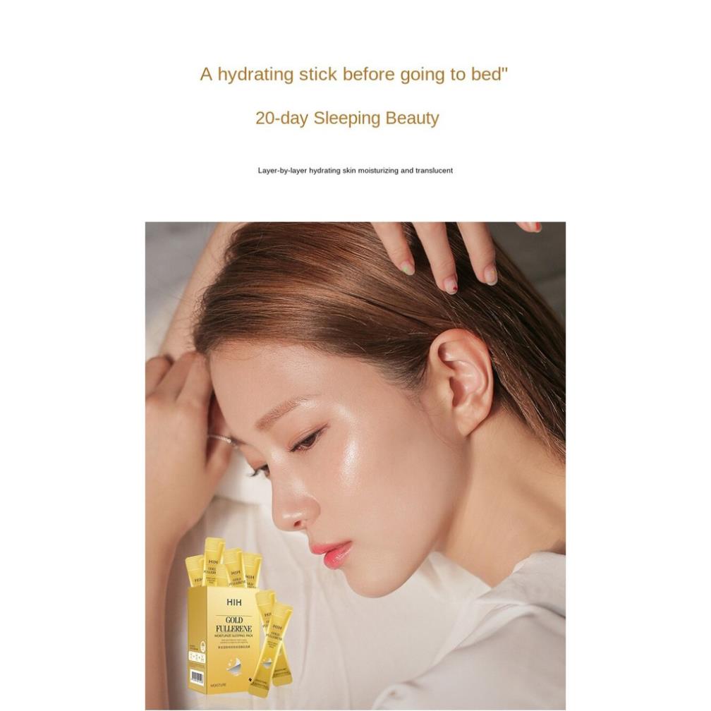 Mặt nạ ngủ tinh chất vàng Gold Fullerene HIH dưỡng ẩm làm trắng mịn da - Glow VN | BigBuy360 - bigbuy360.vn