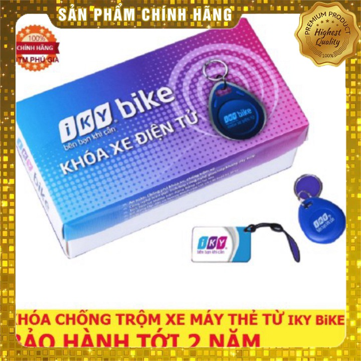 Khóa Chống Trộm Xe Máy Thẻ Từ Thông Minh Iky Bike chính hãng