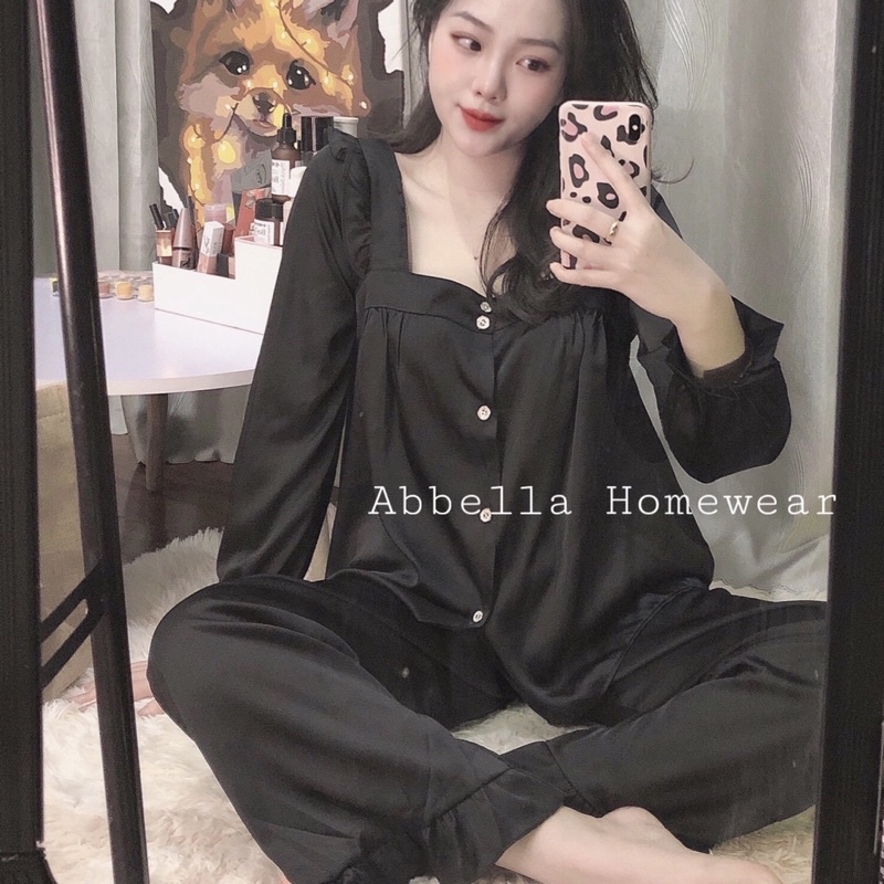 Đồ bộ nữ, pijama tay bồng tiểu thư , SOMNIA, đồ ngủ bigsize, bộ lụa mặc nhà nhiều màu, pyjama cao cấp lụa hàn