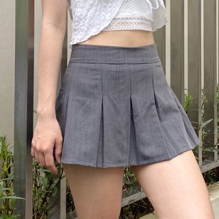 Váy ERRORIST xếp li 90s pleated xám/ đen/trắng