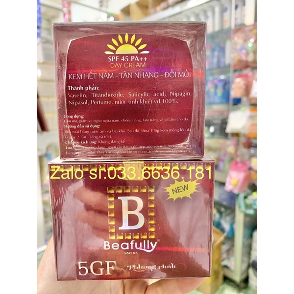 Kem 5GF  hết nám -chống nắng và làm trắng da hủ 30g