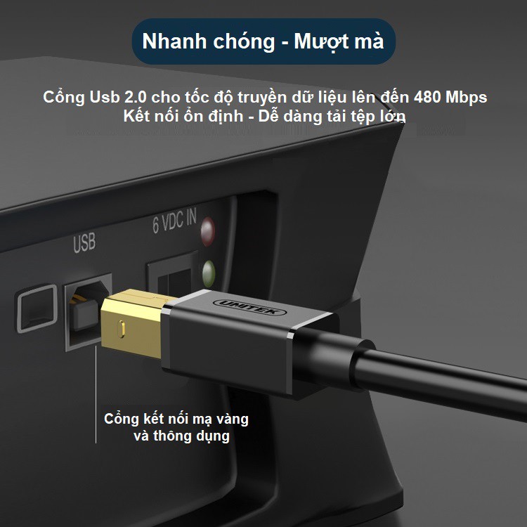 Dây máy in 15M Unitek U205B tích hợp IC khuếch đại tín hiệu