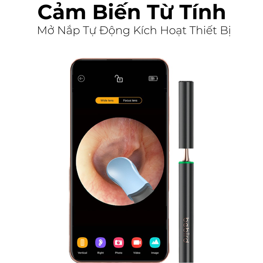 Dụng Cụ Ngoáy Tai Thông Minh Xiaomi Bebird T15 - Thêm tính năng nặn mụn