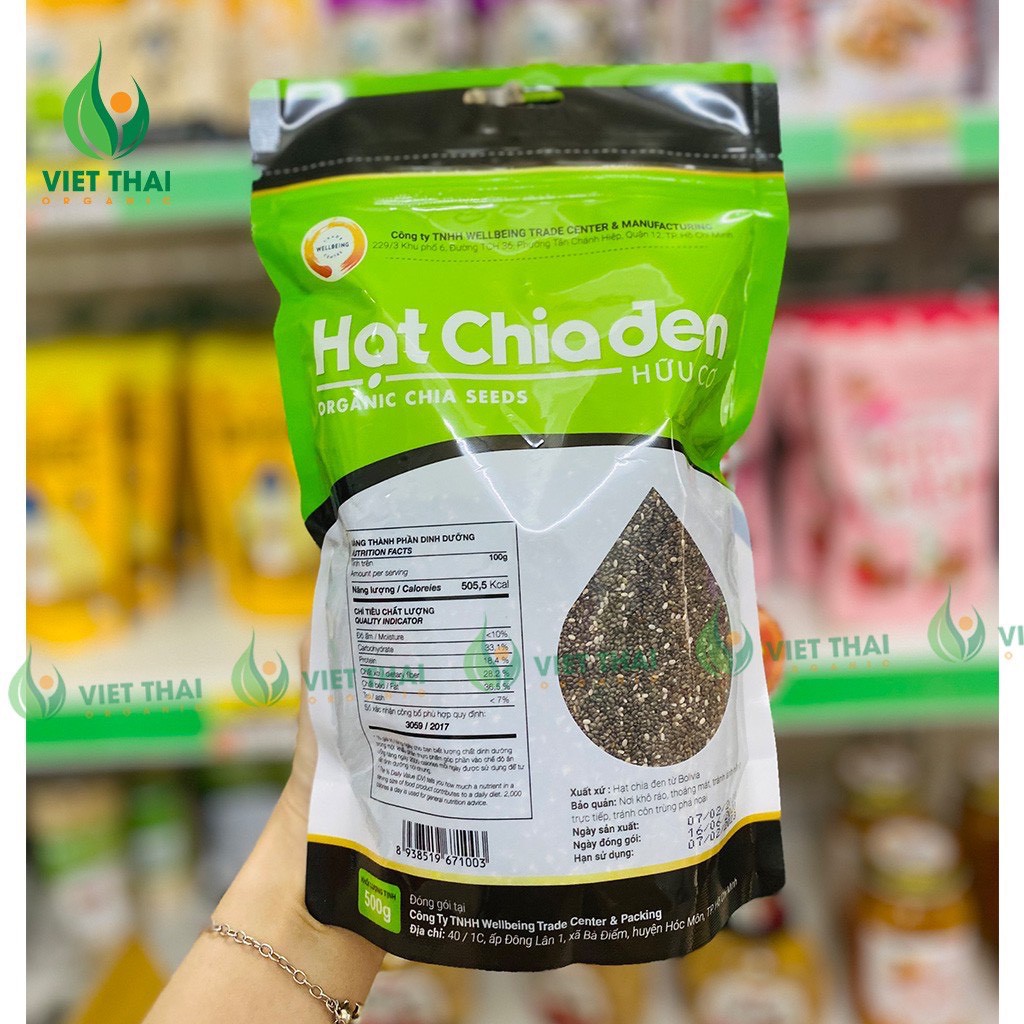 Hạt chia đen hữu cơ Bolivia giảm cân ăn kiêng ( Gói 500gr )