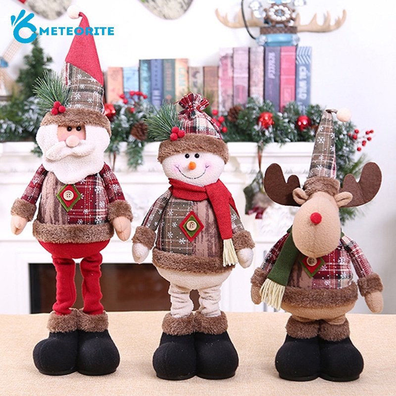 Búp Bê Nhồi Bông Hình Ông Già Noel Hoạt Hình 60cm Trang Trí Giáng Sinh