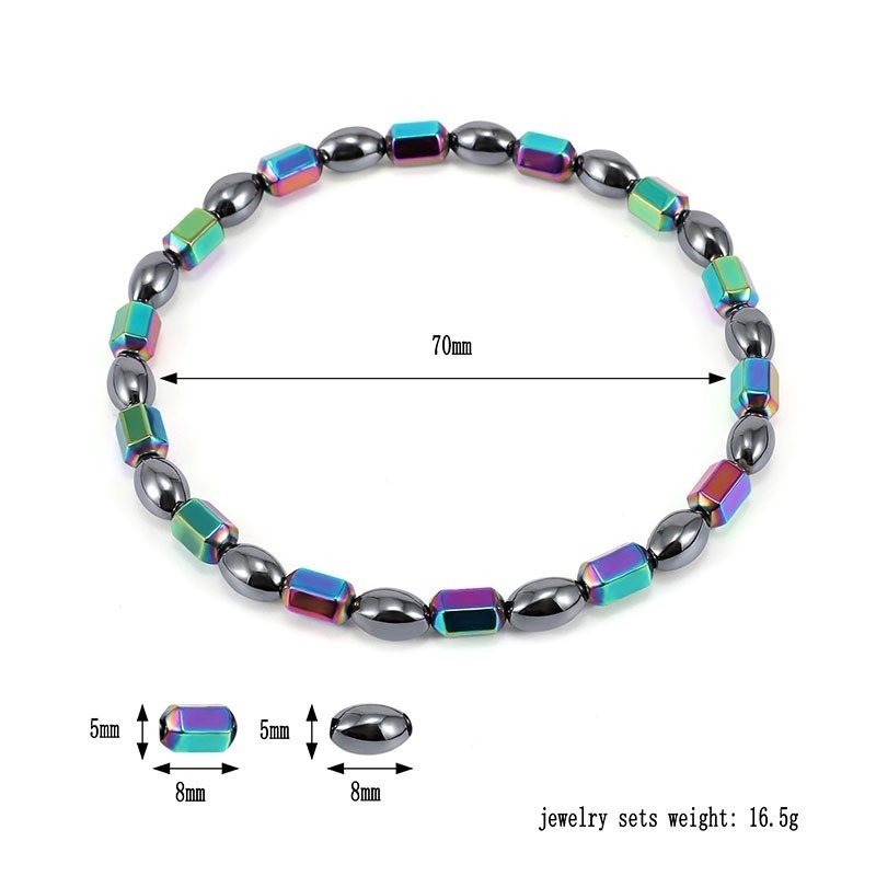 Lắc Chân Chuỗi Hạt Đá Hematite Giảm Cân Chống Mệt Mỏi Chăm Sóc Sức Khỏe